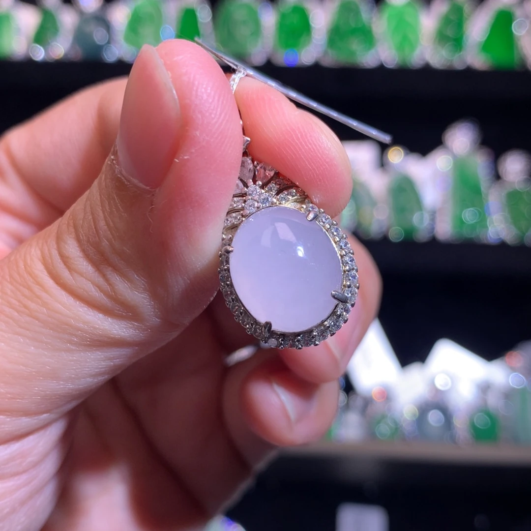 【闪购商品】颈饰银S925镶嵌翡翠