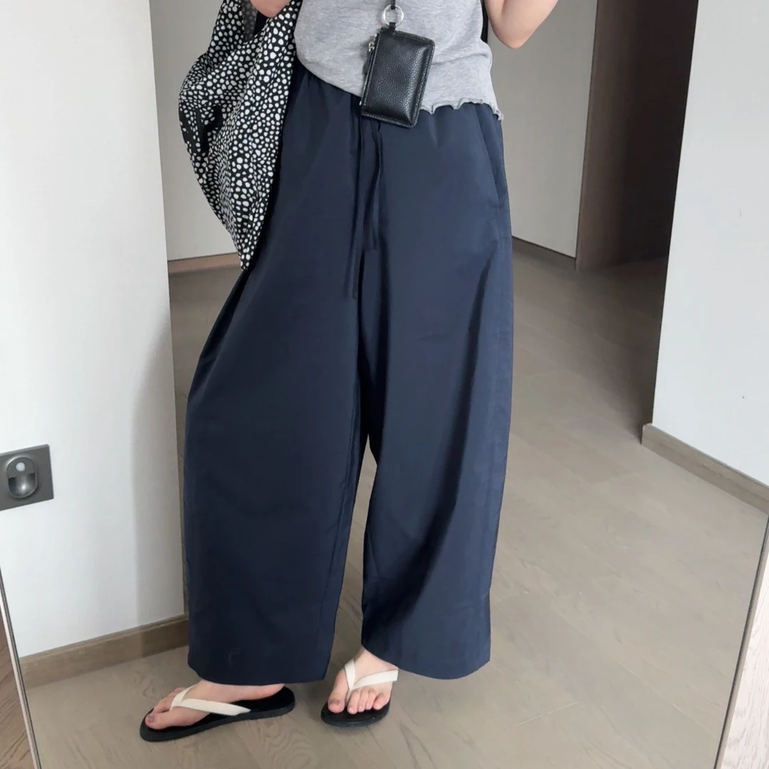 【158倩倩】“升级版气球裤”韩系25年夏季休闲百搭松紧腰抽绳休闲裤