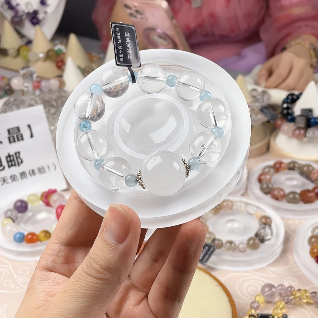 银S925镀金镶嵌手链水晶