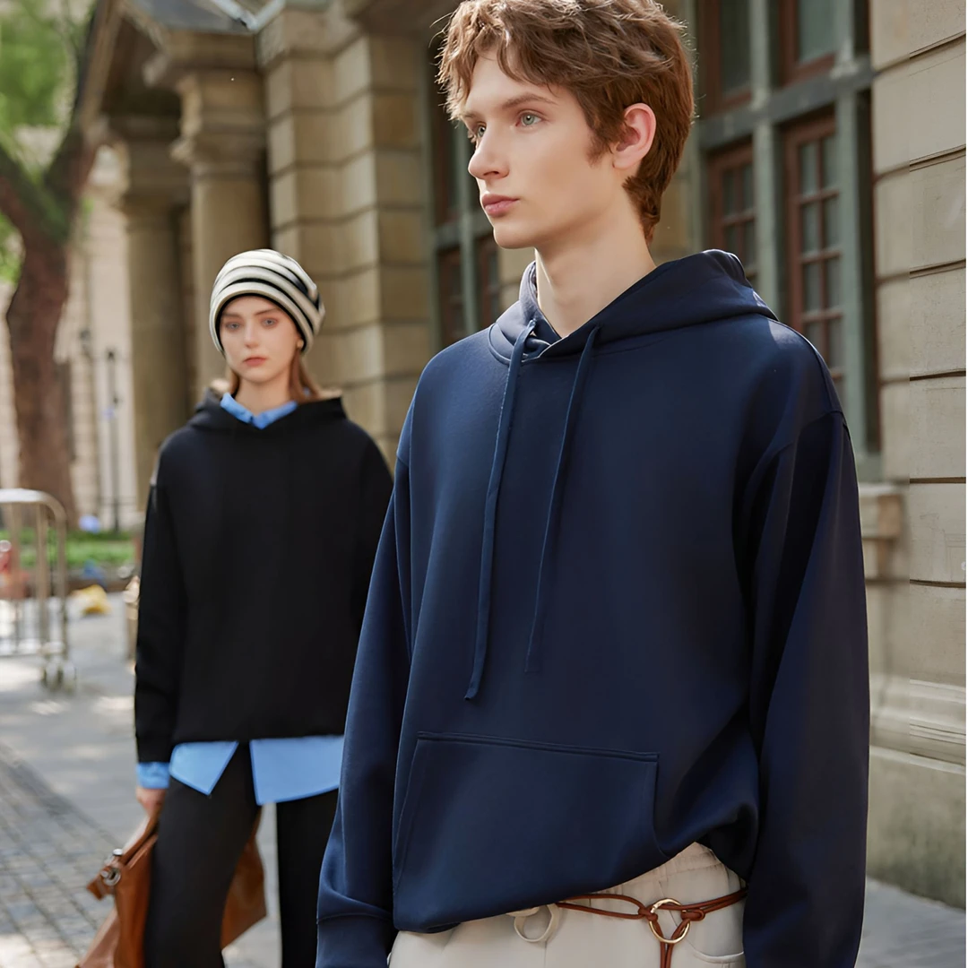 长袖情侣速干秋冬男士连帽螺纹休闲秋季卫衣不缩水