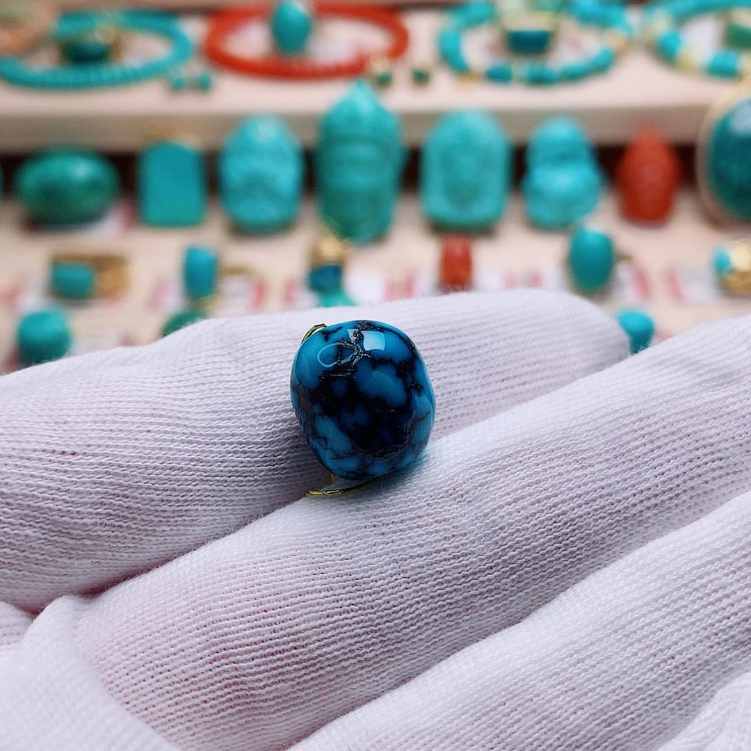 绿松石未镶嵌珠宝半成品花*?