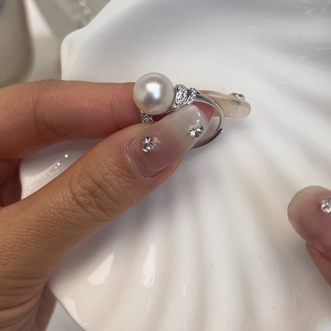 海水珍珠项链银S925镶嵌