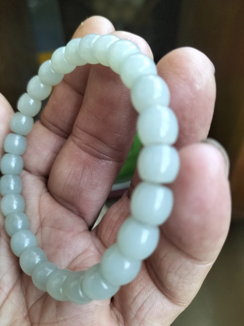 和田玉山料老形直切手串