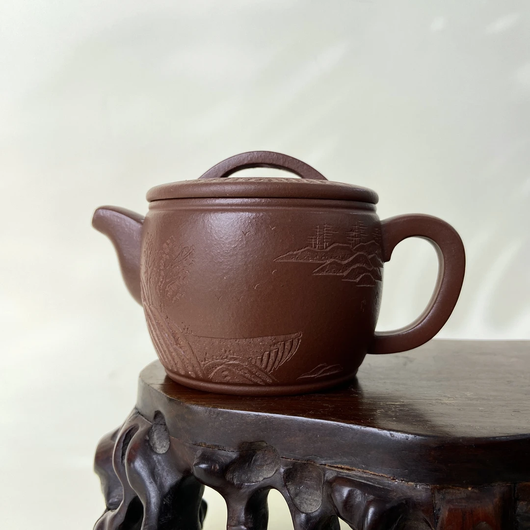 宜兴手工紫砂陶 （王国祥）茶壶GS4190-2