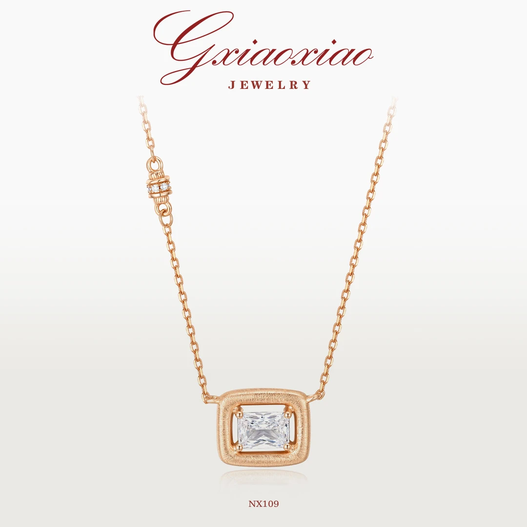 G XIAOXIAO 【拉丝方糖法式百搭项链 NX109新年礼物