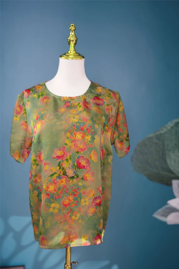 T11.香云纱女士短袖