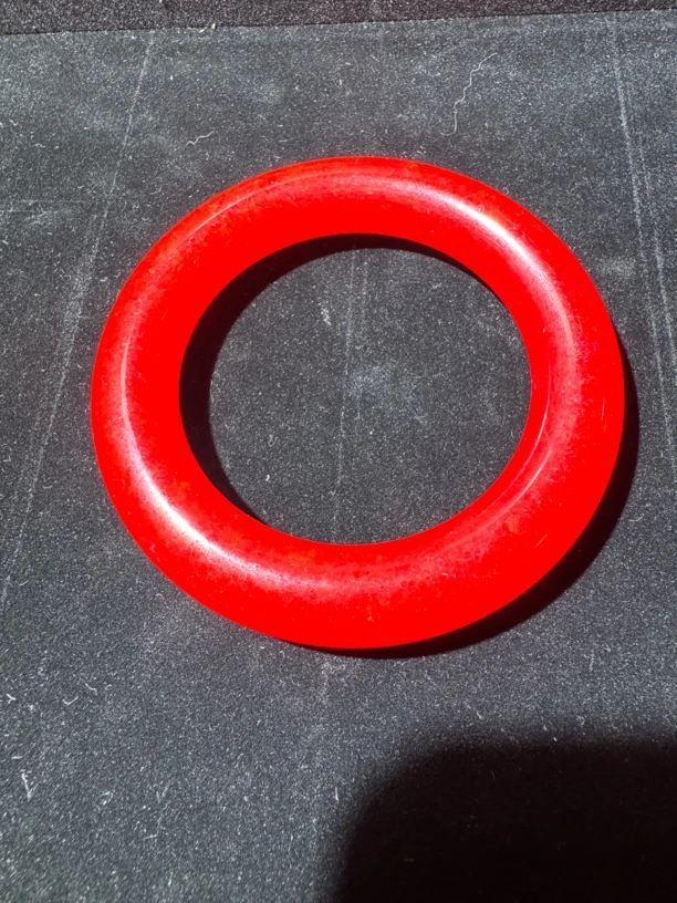 S12满红正圈手镯胖圆条56/57/60各一条