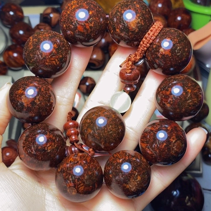 黄花梨/降香黄檀手串/手链紫油梨油性好好看2.5