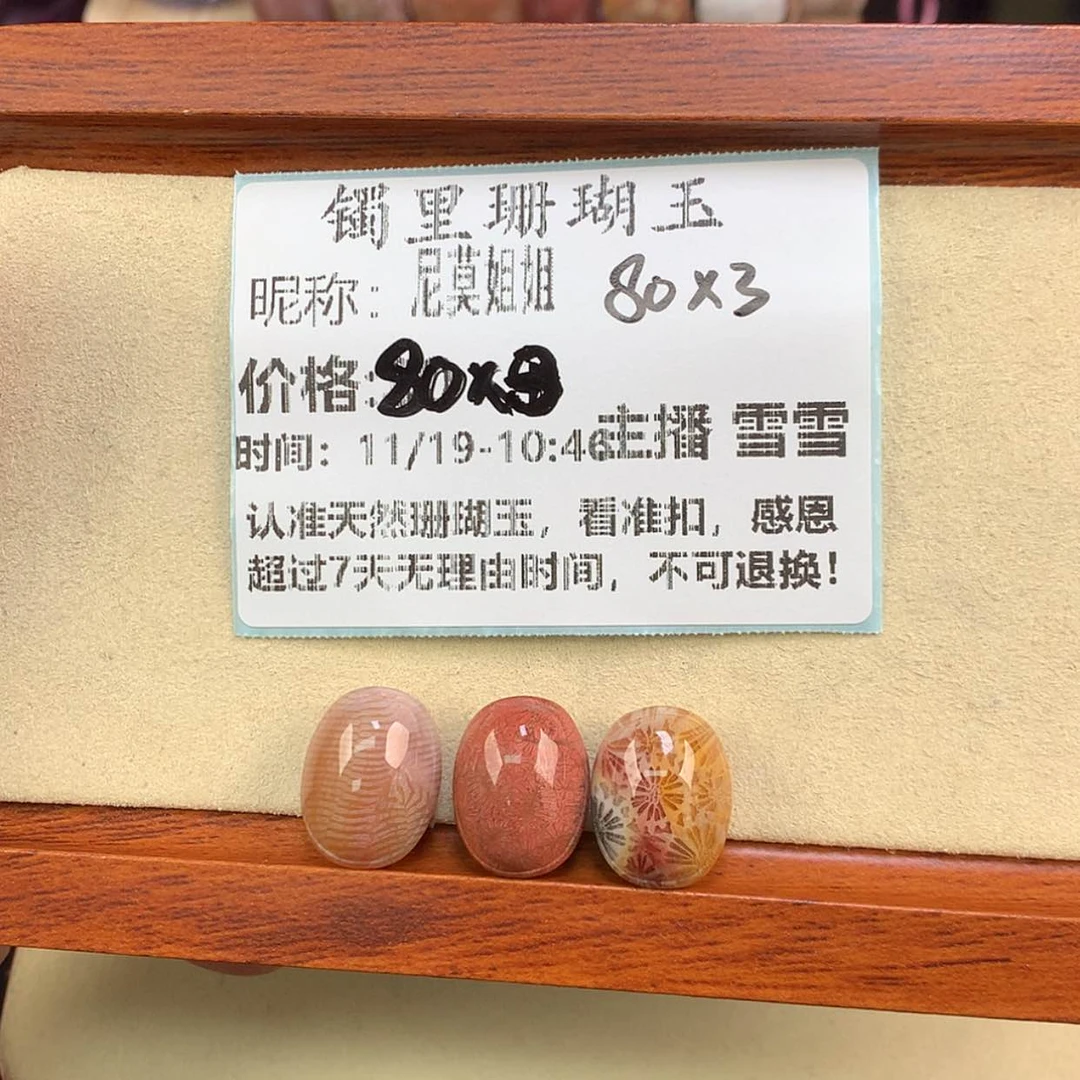 【闪购商品】颈饰未镶嵌硅化珊瑚（珊瑚玉）尼**姐