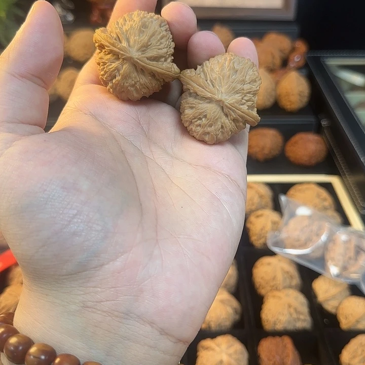 把件文玩核桃白狮子