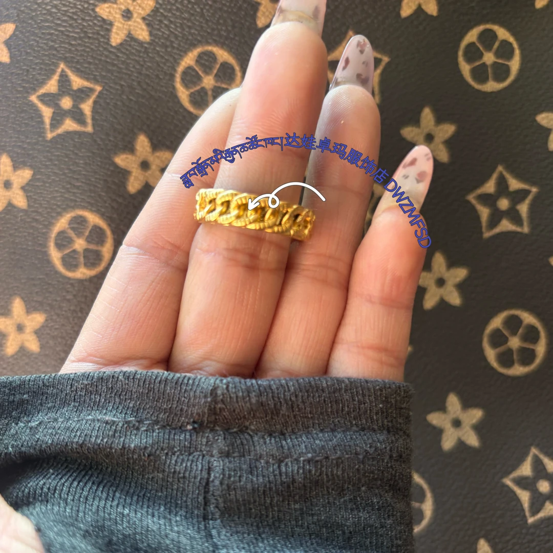 铜合金亚克力手链 铜镀金精美亚克力戒指女款活口不掉色手工饰品