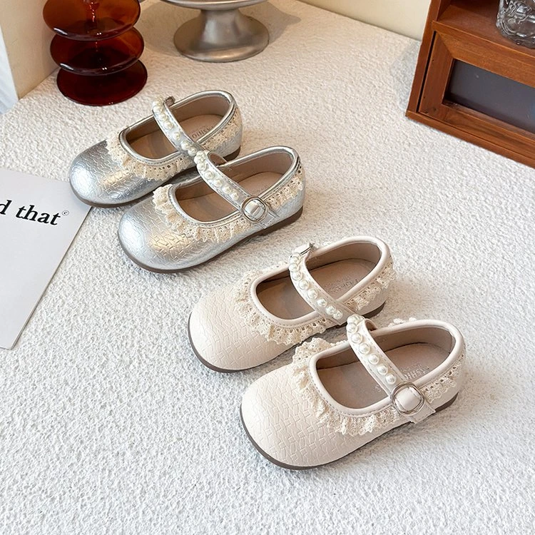 女童皮鞋编织2025春秋新款儿童鞋子小女孩公主鞋豆豆鞋宝宝单鞋潮