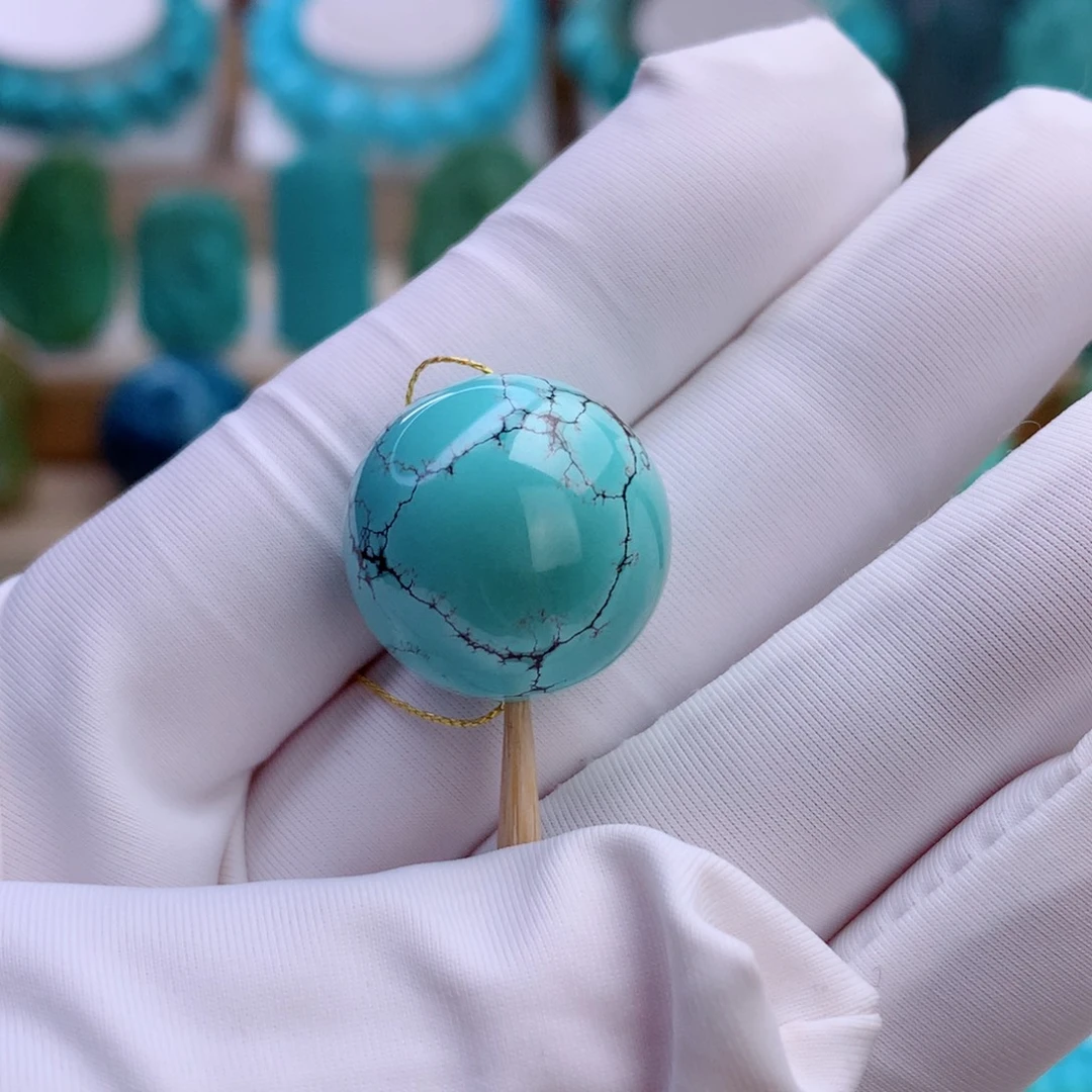 绿松石未镶嵌挂件