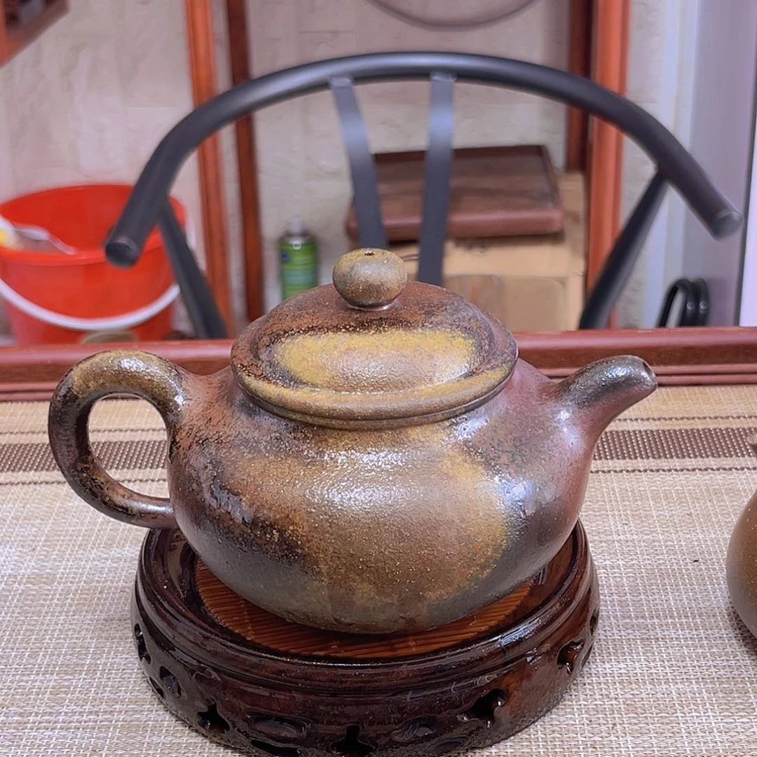 茶壶紫砂宜兴紫砂底槽清柴烧420cc