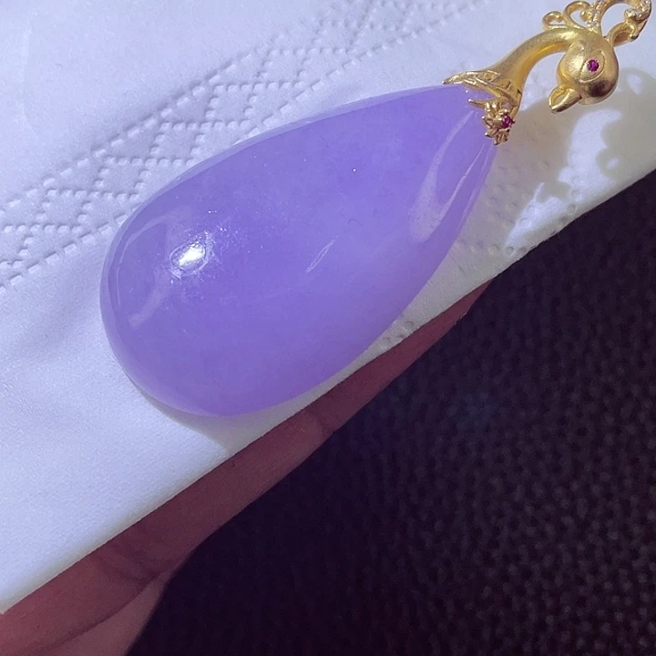 颈饰18K金镶嵌翡翠翡翠
