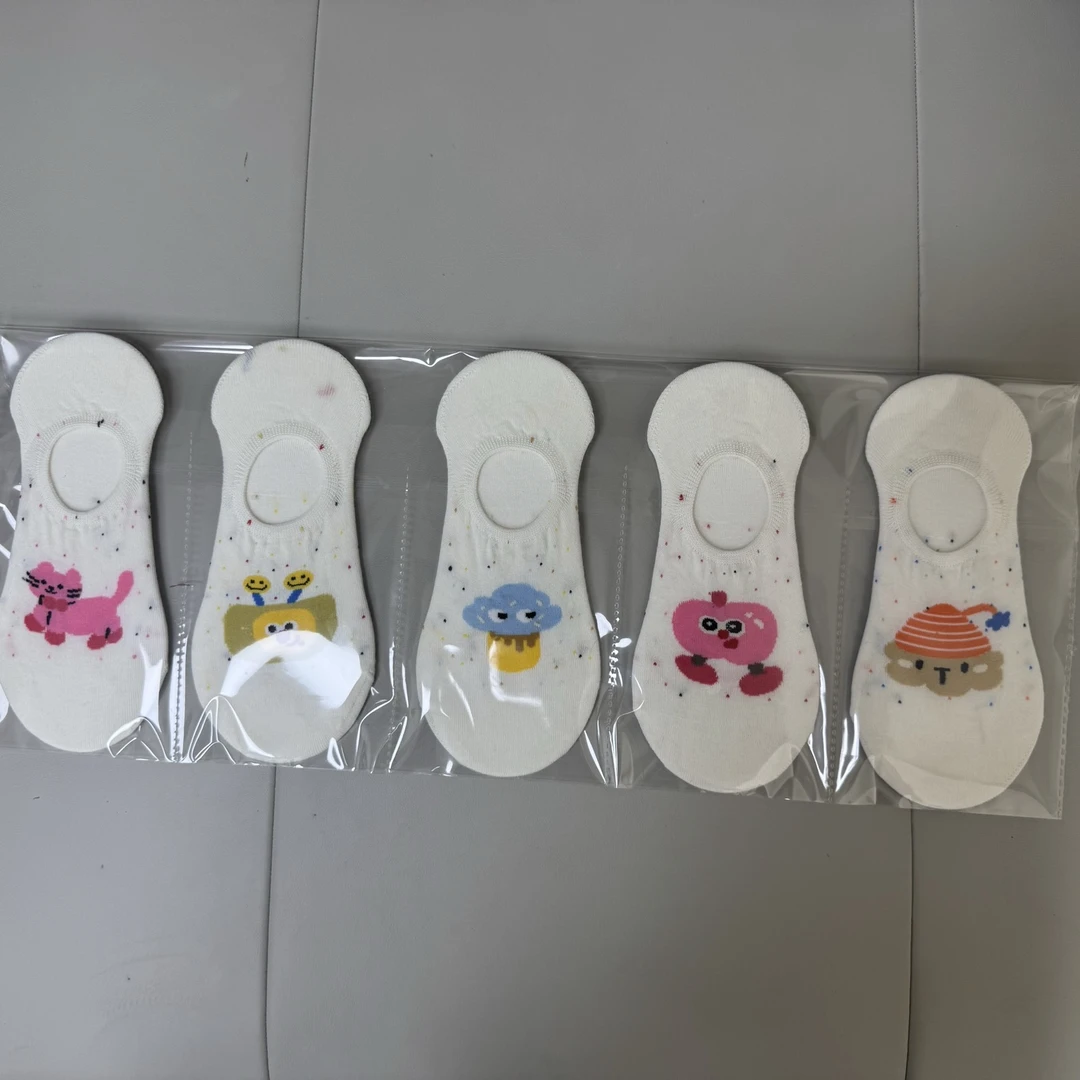 袜子女夏季薄款船袜可爱卡通百搭学生低帮百搭女生短袜学院风潮袜