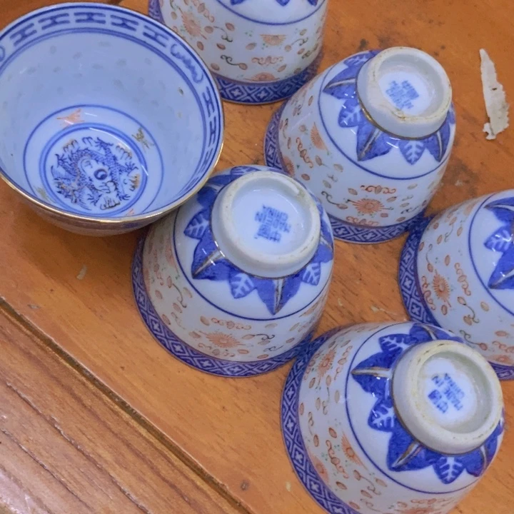 云***月摆件瑕疵玲珑小杯子景德镇