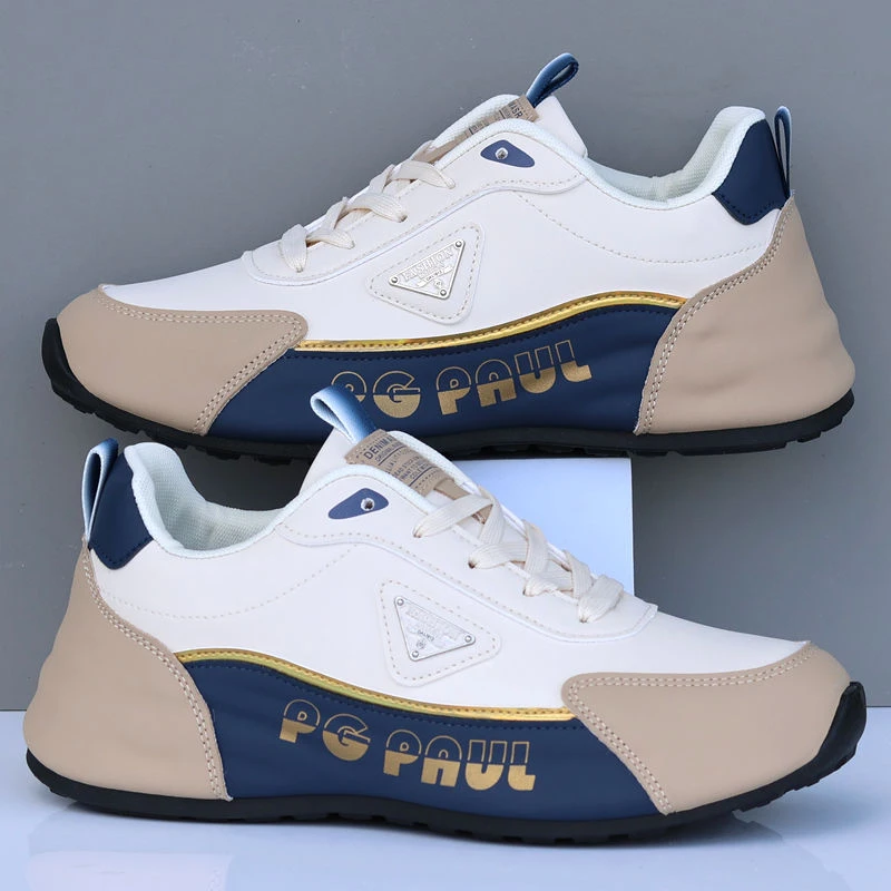 秋冬季男鞋皮面防水防滑高档次运动休闲鞋男士防滑潮流百搭旅游鞋