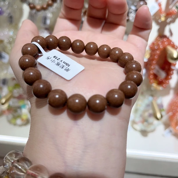 非金属亚克力手链 P756咖色鹅梨卡10手链