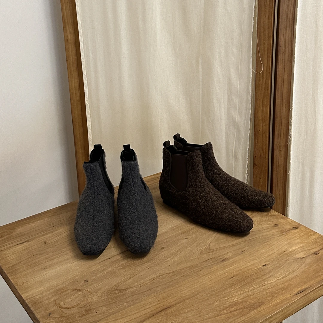 暖绒裹满热乎气！25FW 小卷卷毛内增高4cm短靴鞋 女299-5