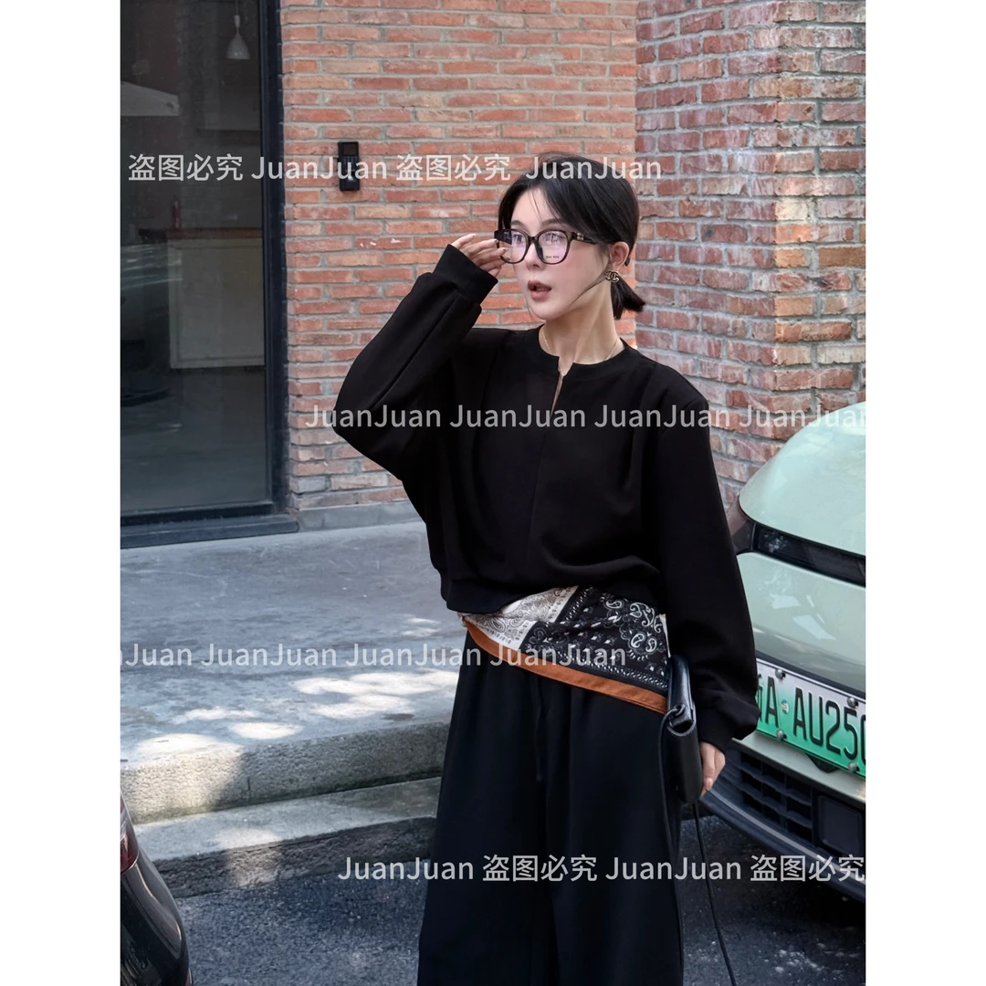【元气派对】秋季新品圆领套头卫衣设计感百搭