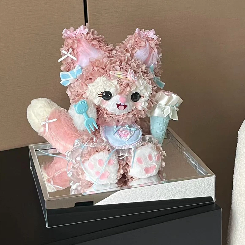 玲娜贝儿永生花礼盒女生生日礼物可爱公仔花束精美摆件创意绣球花