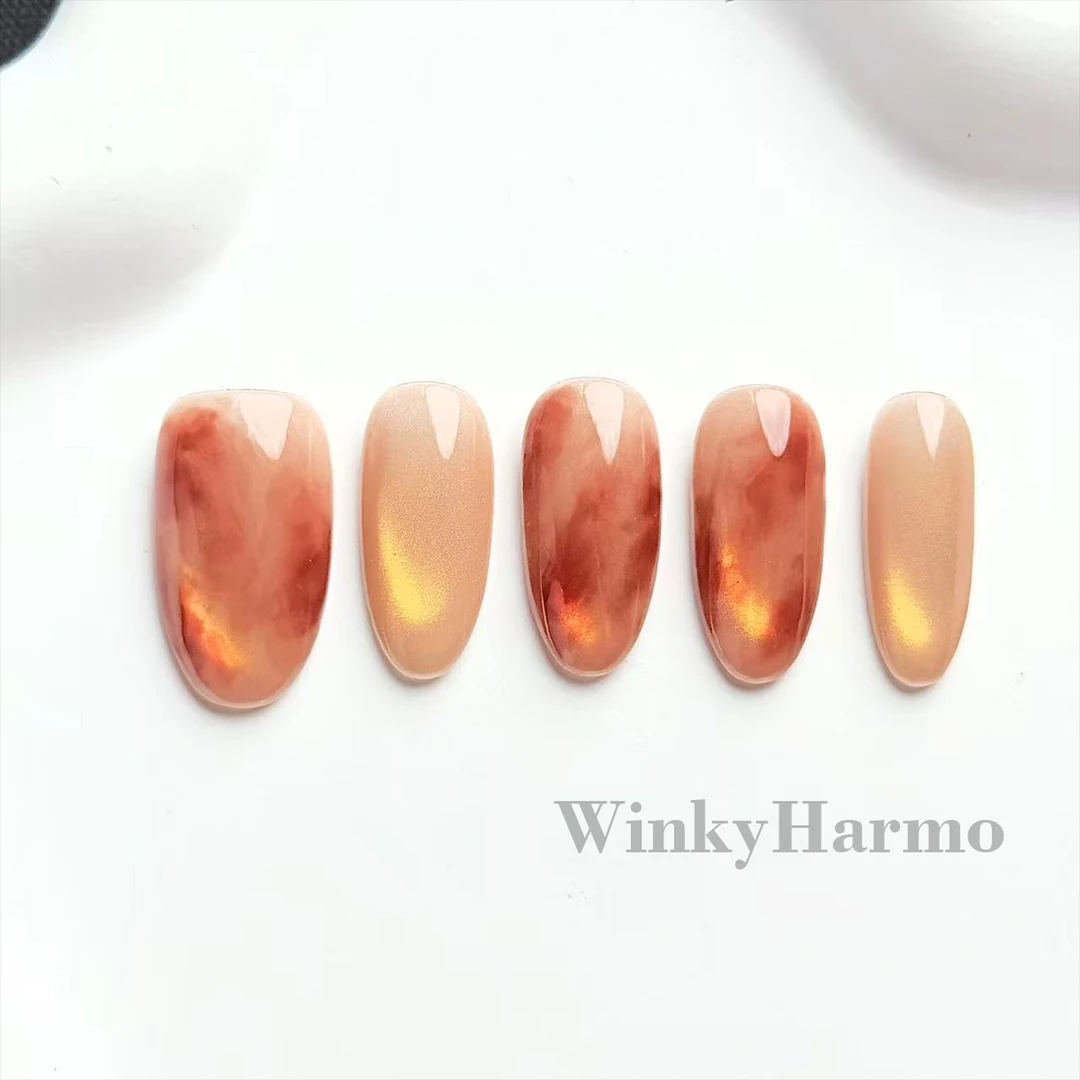 红茶暗生香 温涵 预售 哇擦么 新甲型 此度 短椭圆手工穿戴甲10片