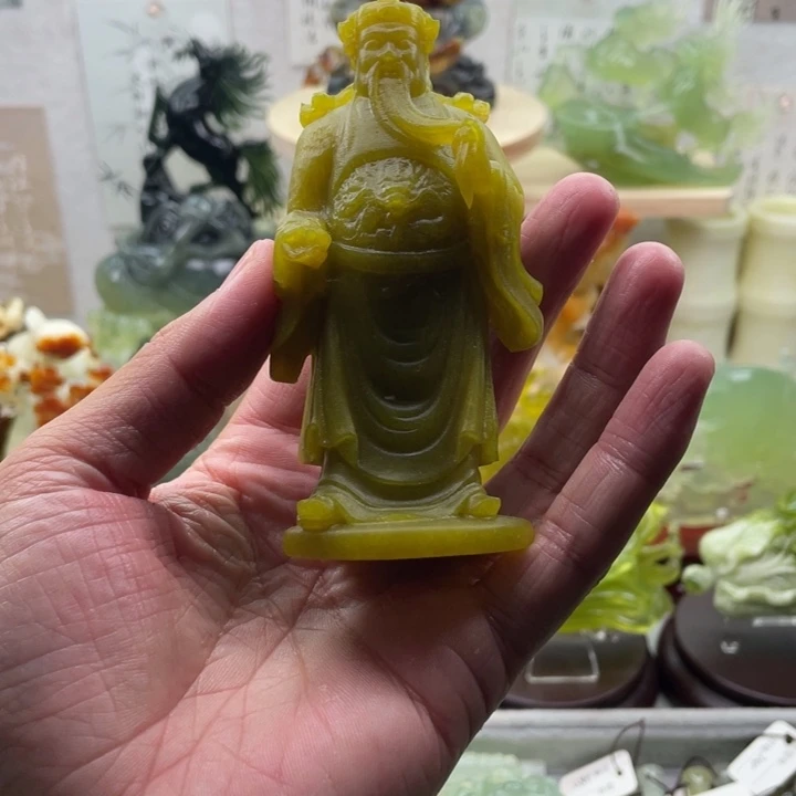 蛇纹石玉未镶嵌四大名玉手把