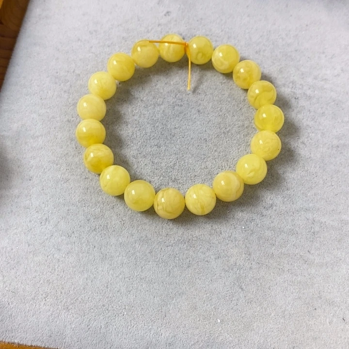 蜜蜡裸石未镶嵌串