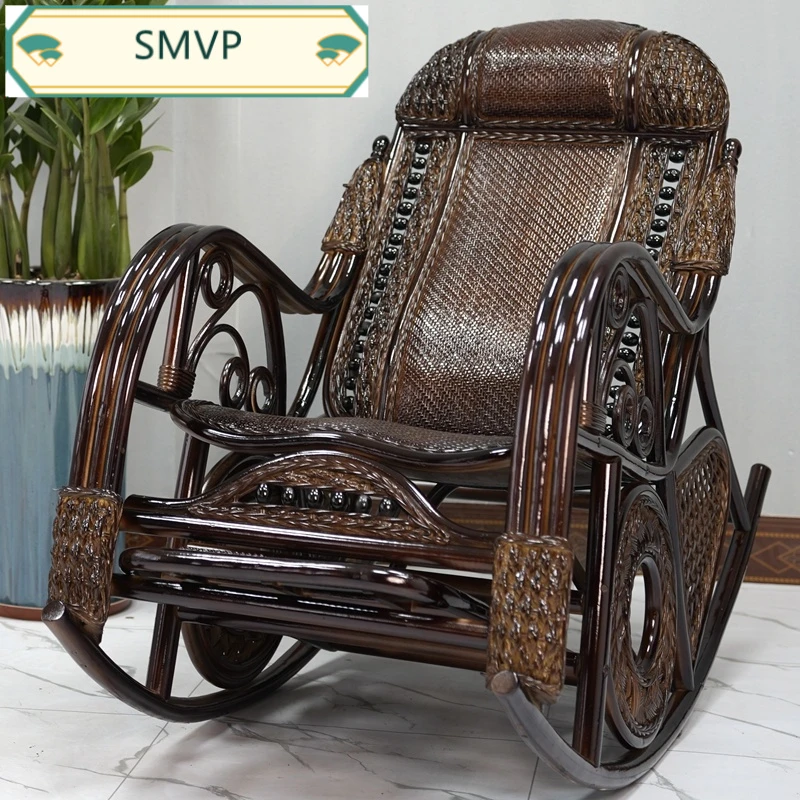 【4102人收藏】天然真藤摇椅大人躺椅老人藤编懒人椅阳台家用休闲结