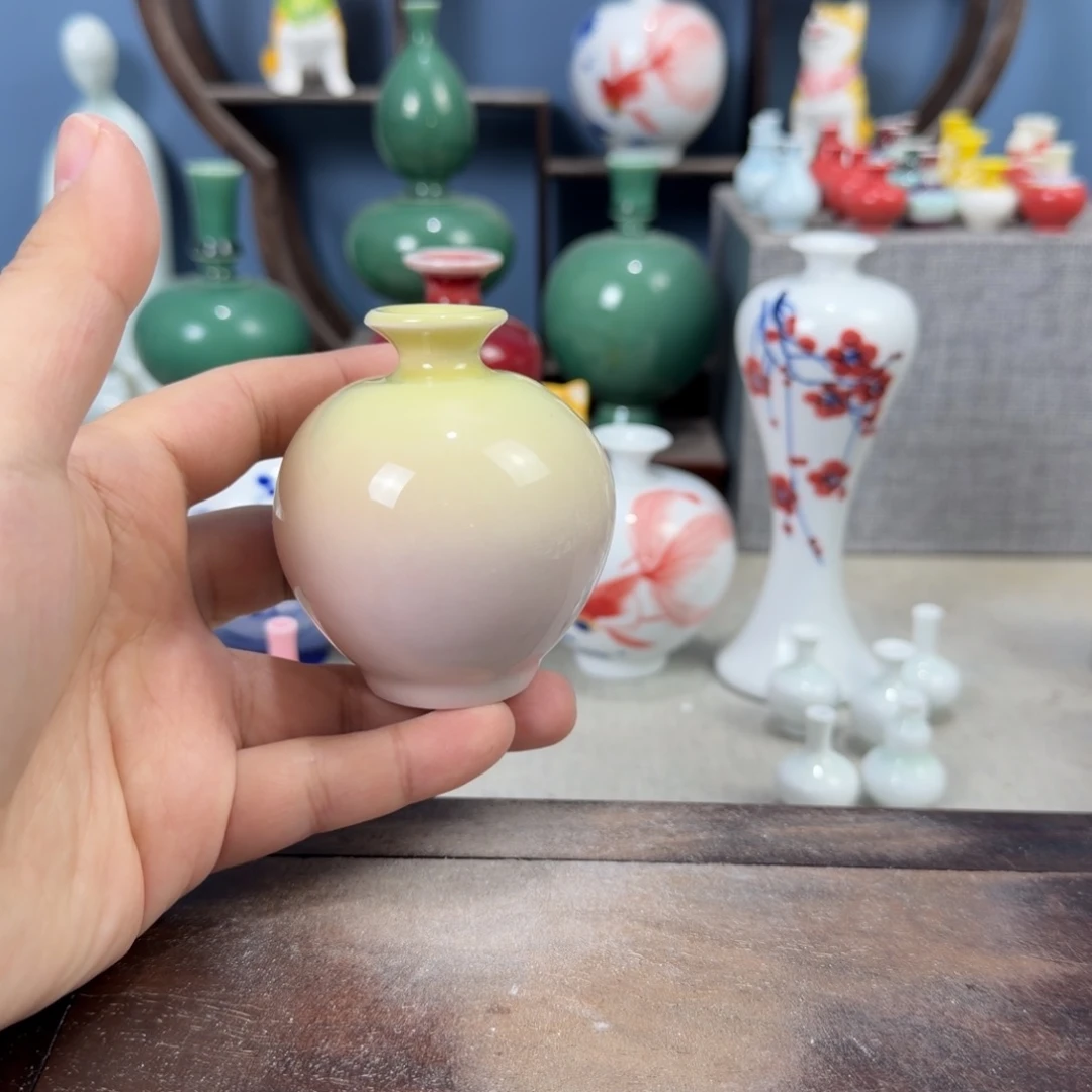 陶瓷手工小花器摆件