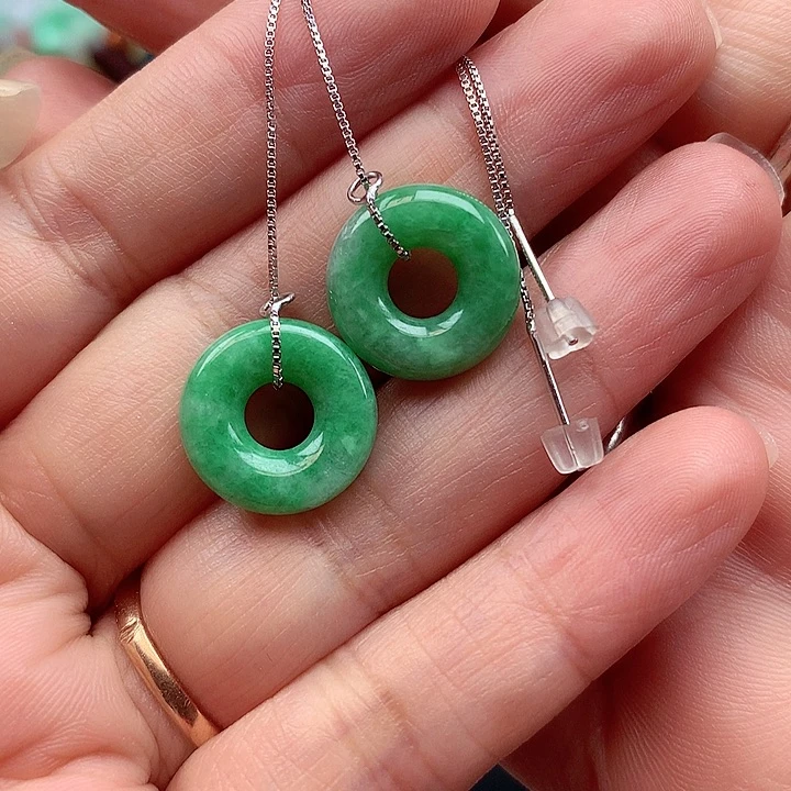 翡翠银S925镶嵌颈饰翡翠