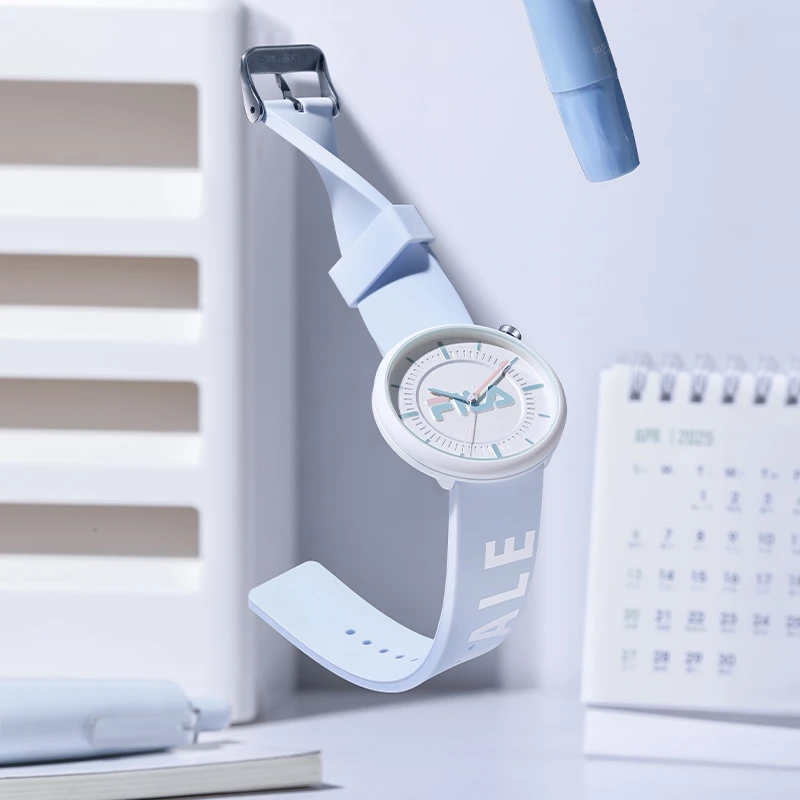 【品牌专享】新品首发FILA斐乐官方男女士撞色运动硅胶腕表6281