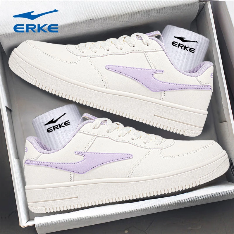 鸿星尔克女鞋板鞋秋冬小白鞋厚底休闲鞋子红星正品女士轻便运动鞋