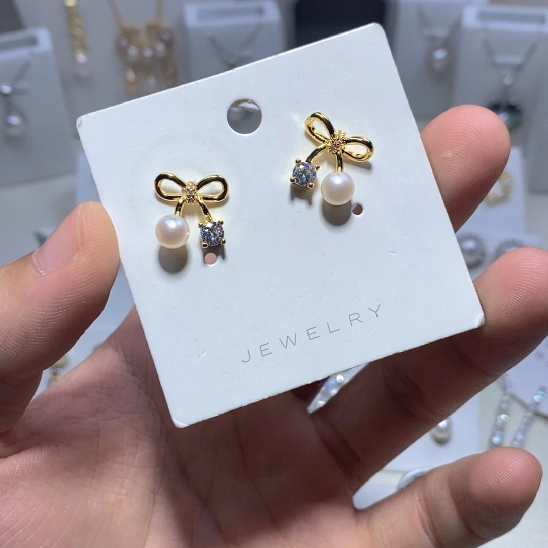 耳饰淡水珍珠银S925镶嵌