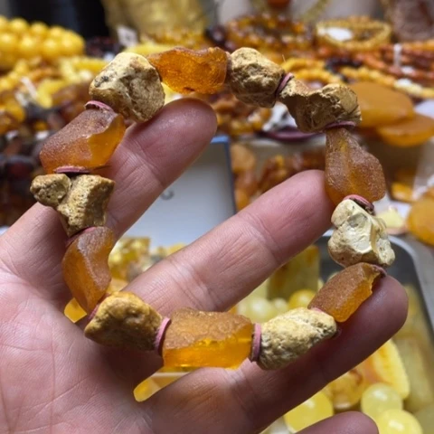 手串植物珀未镶嵌手串