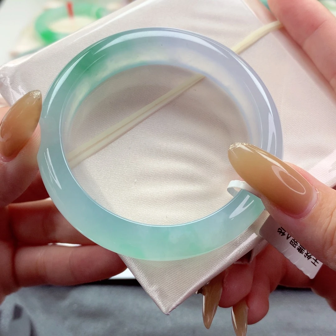 未镶嵌手镯翡翠9902琉璃幻彩 拼接色调炸光起杠