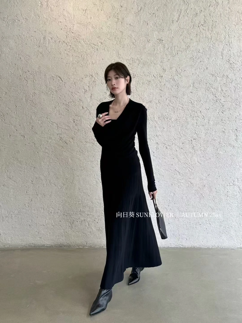 米古古SUNFLOWER# 91510#福 A字百搭设计半身裙 （裙长92 腰围68）