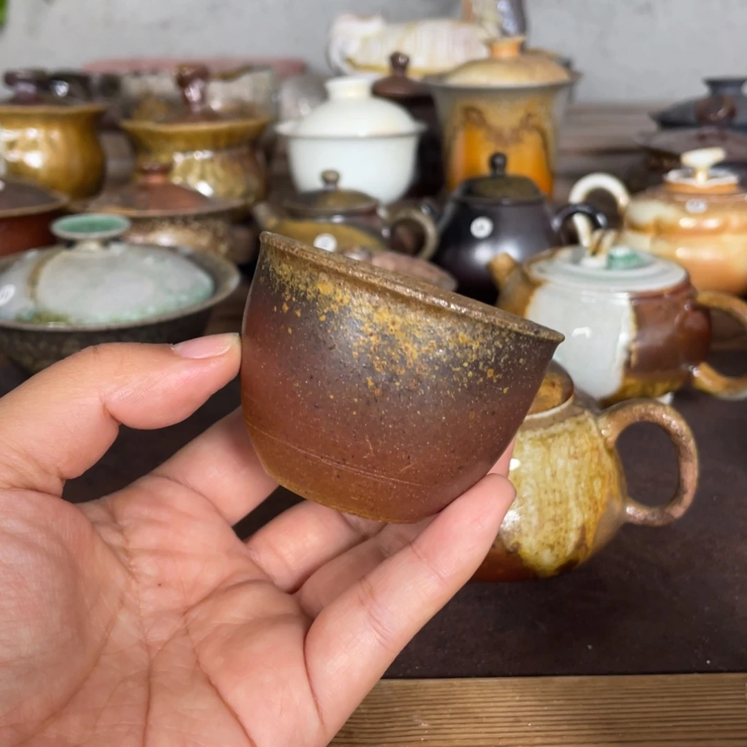 笑***?刚杯柴烧陶泥。 杯子