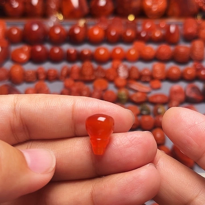 南红玛瑙未镶嵌配饰三通9.5mm
