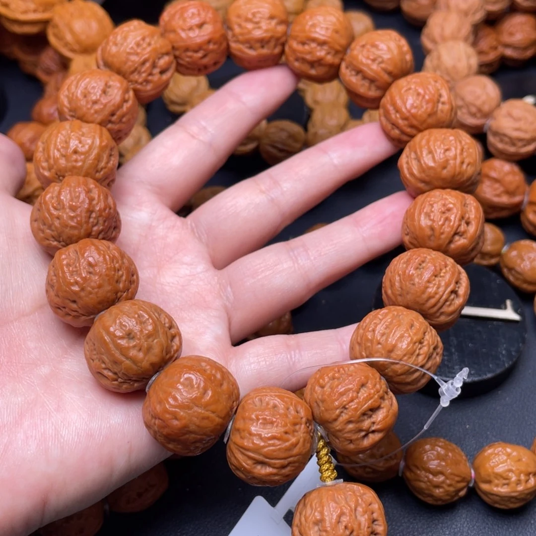 文玩核桃手串蚂蚁纹磨盘手持