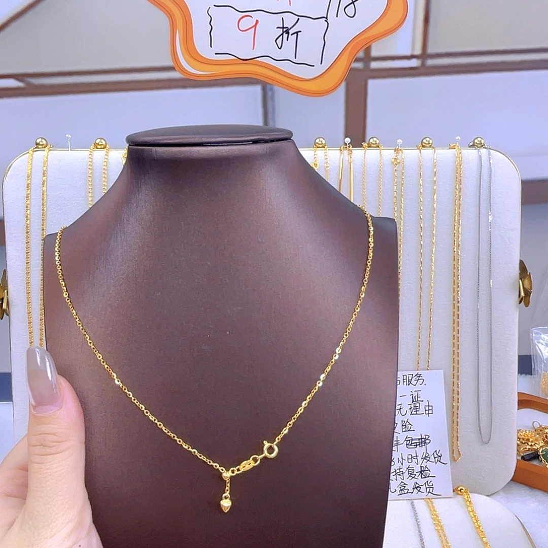 一物一证 先鉴后发爱心抽拉闪O链2克
