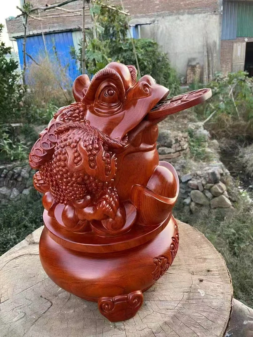 花梨木自在金蟾大口径高度30