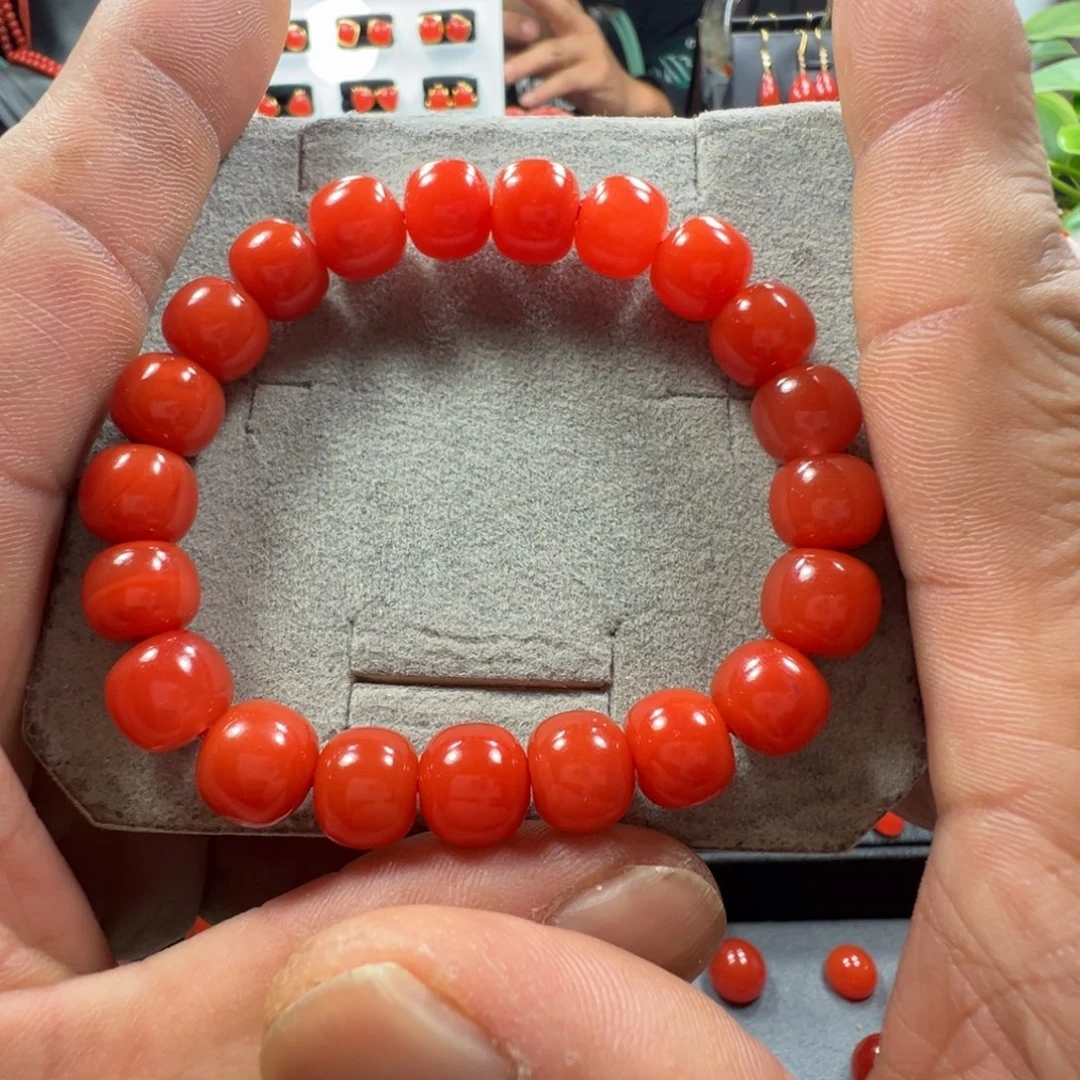 南红玛瑙未镶嵌单圈老型10