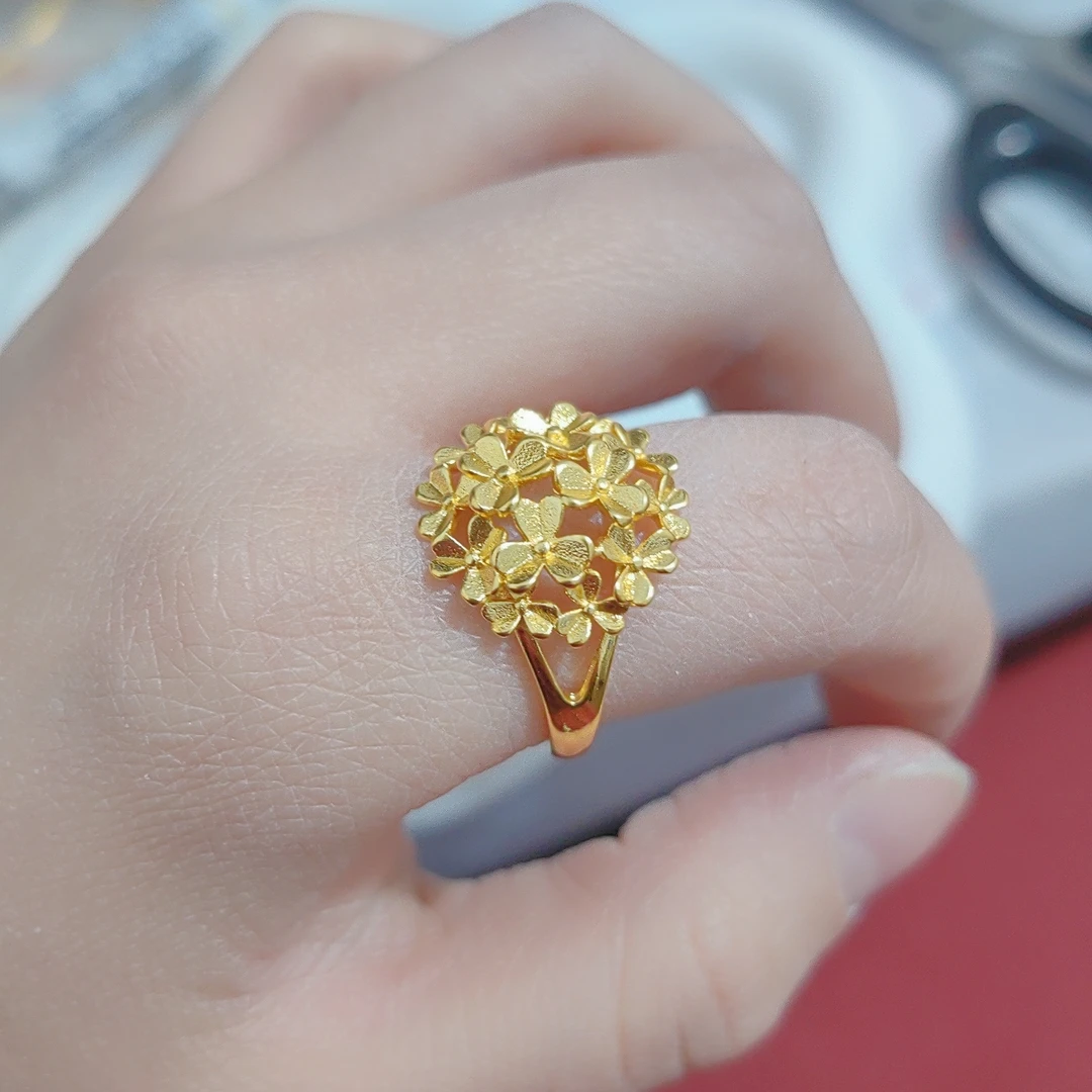 铜合金戒指 【B466】时尚开口 简约百搭戒指 防金色 久不掉色