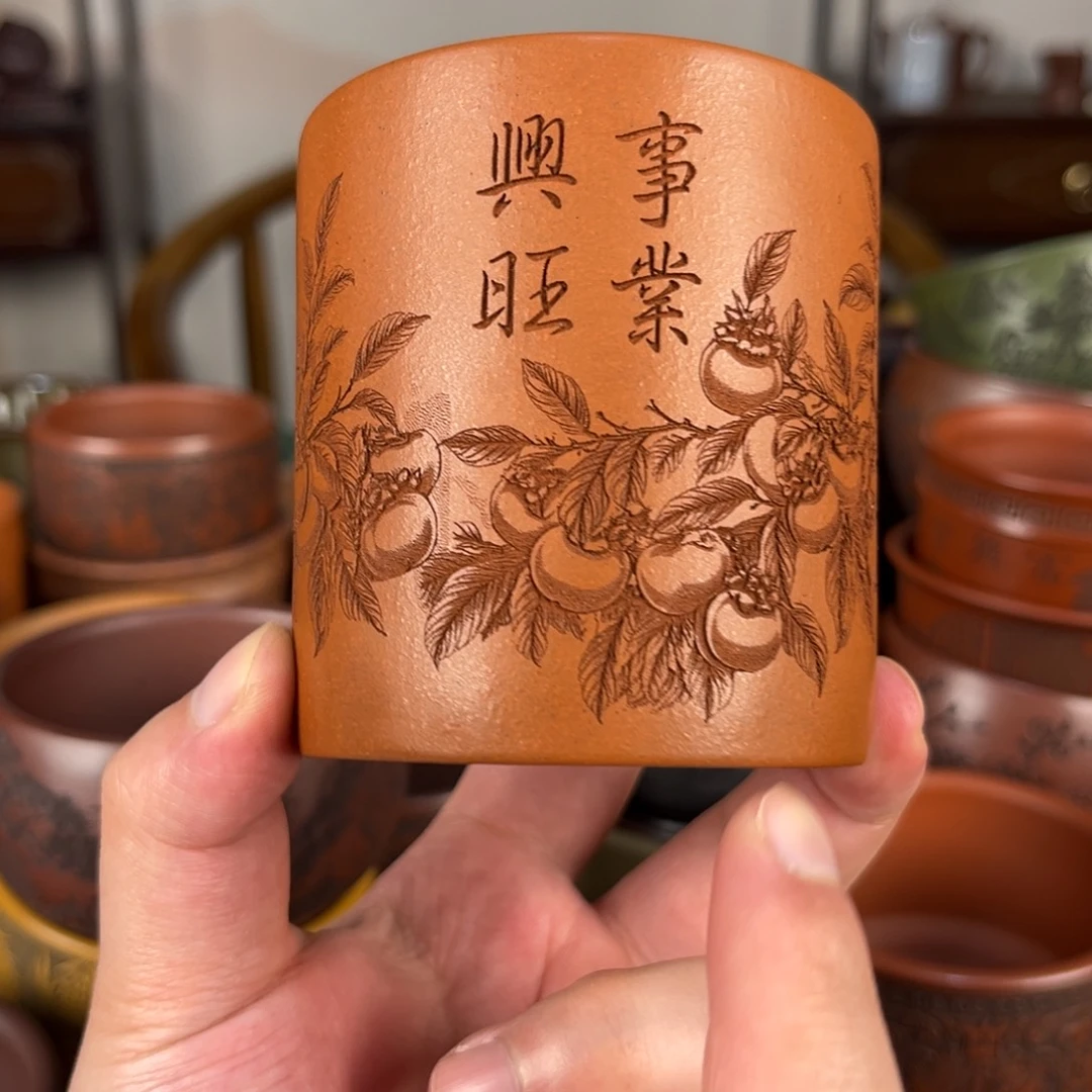 茶杯紫砂紫砂主人杯 手工制作