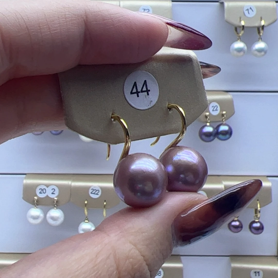 淡水珍珠耳饰银S925镶嵌