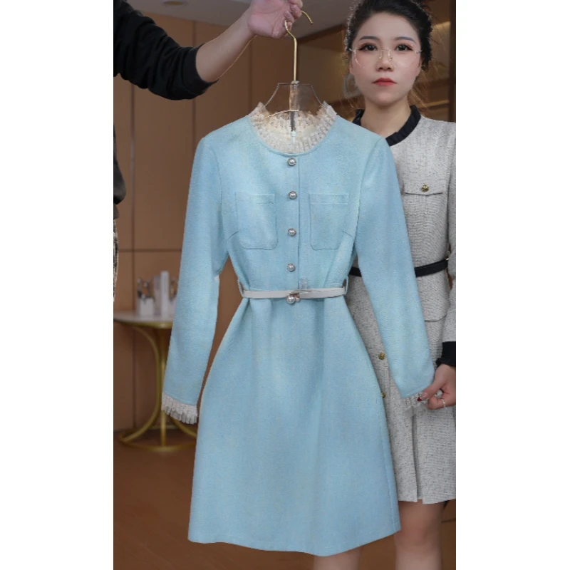 【现货 明天发】3053新款气质收腰显瘦连衣裙