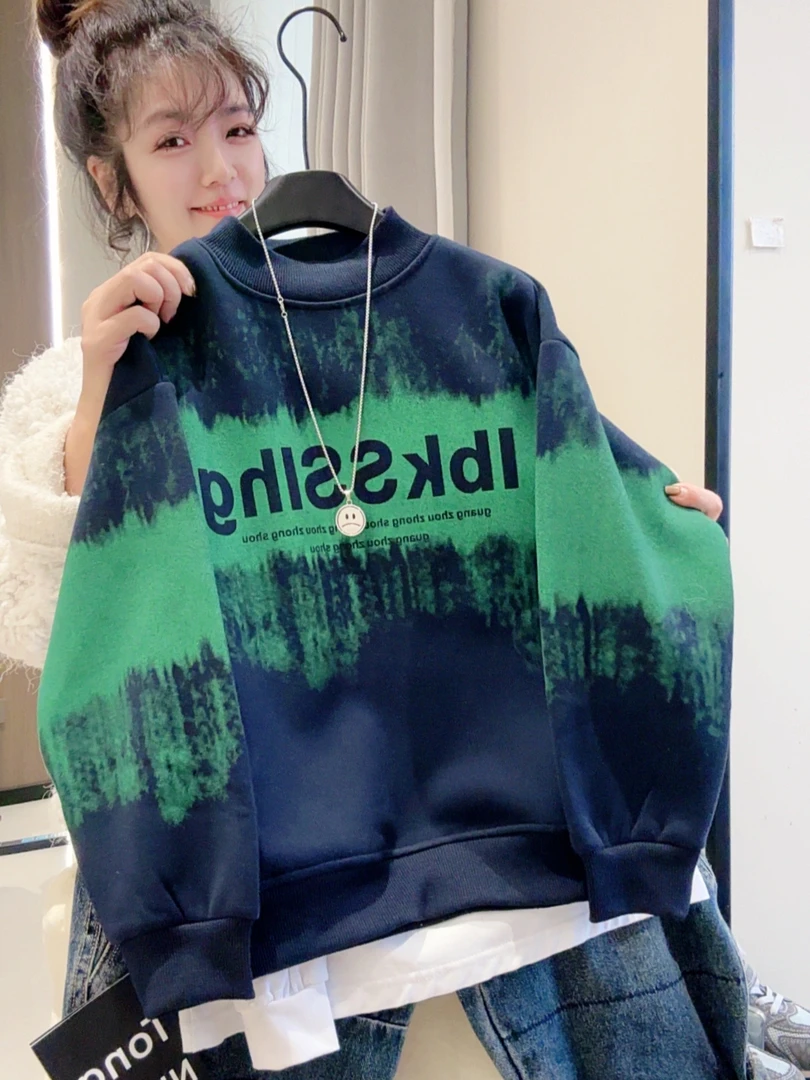 【加绒/不加绒】儿童休闲宽松男童卫衣加厚秋冬中大童套头长袖圆领