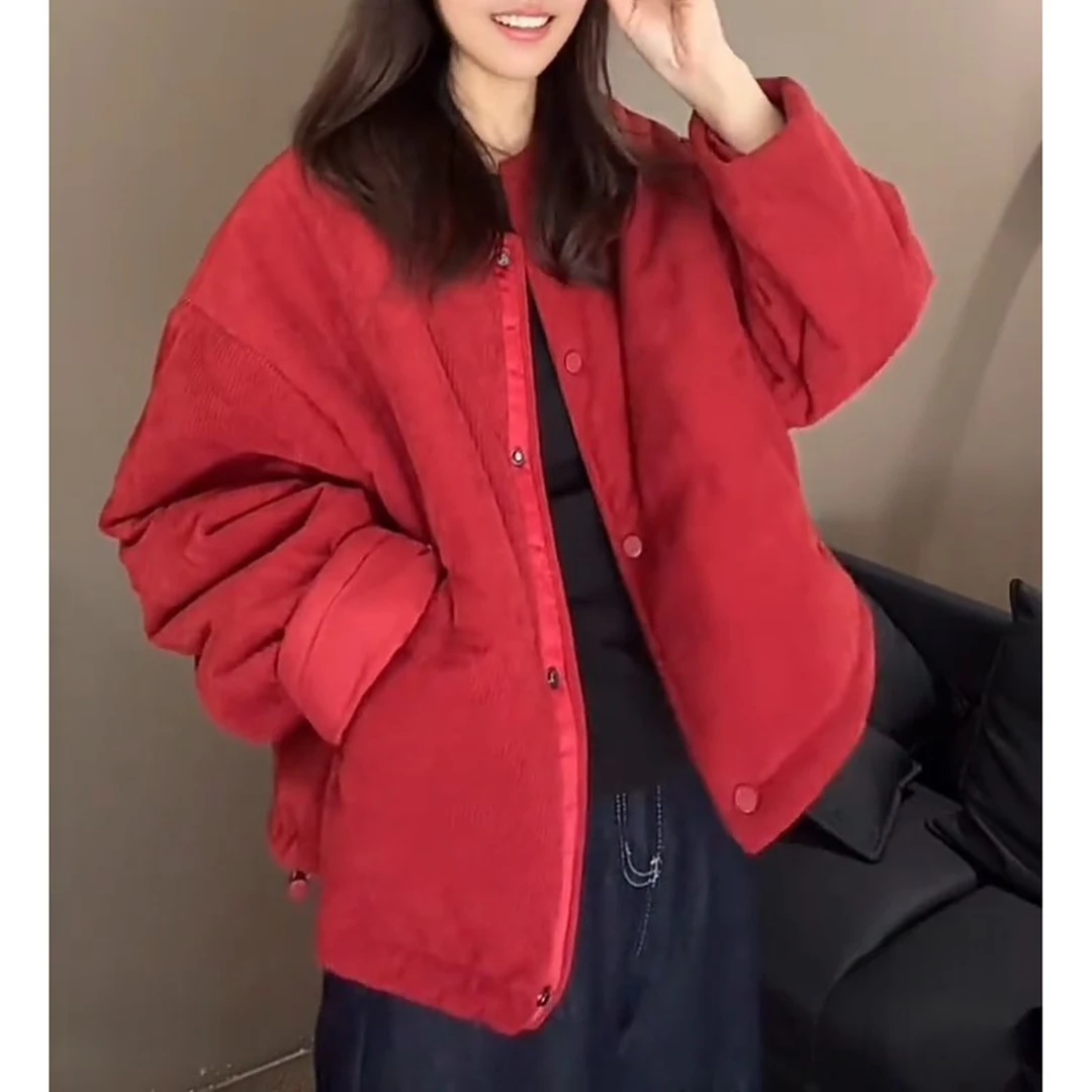 2025秋冬季新款显瘦百搭减龄面包服女小个子时尚宽松韩版棉衣外套